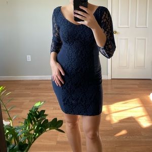 20% OFF Abercrombie & Fitch Navy Blue Lace Bodycon Dress